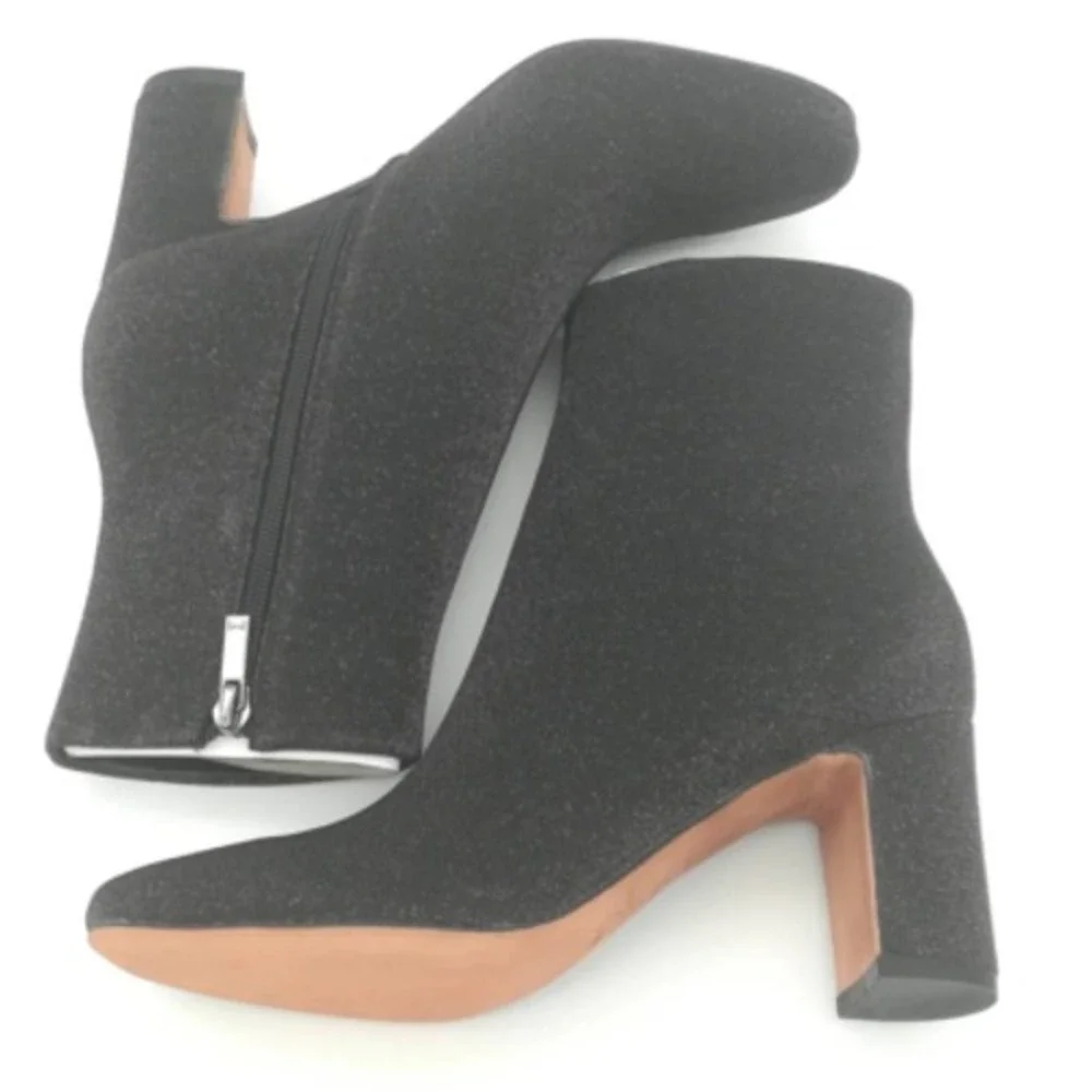 Marc Fisher Shoes Womens Ankle Boots Booties Black‎ Block High Heel 6.5 New